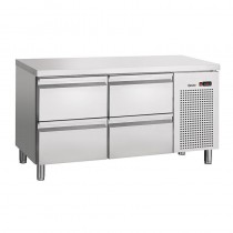 Mesa fría 4 cajones ancho 1342 mm S4-150 Bartscher 110853 - Pepebar Mesa fría 4 cajones ancho 1342 mm S4-150 Bartscher 110853 - Catálogo Bajo mostrador y mesas
