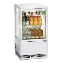 Vitrina expositora refrigeradora 58 litros, blanca Bartscher 700258G - Pepebar Vitrina expositora refrigeradora 58 litros, blanca Bartscher 700258G - Catálogo Nevera expositora