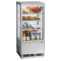 Vitrina expositora refrigeradora 78 litros, plateado Bartscher 700778G - Pepebar Vitrina expositora refrigeradora 78 litros, plateado Bartscher 700778G - Catálogo Nevera expositora