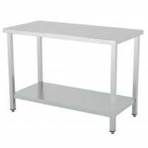 Mesa de acero inox ECO fondo 700 con estante. Varios anchos ECO071