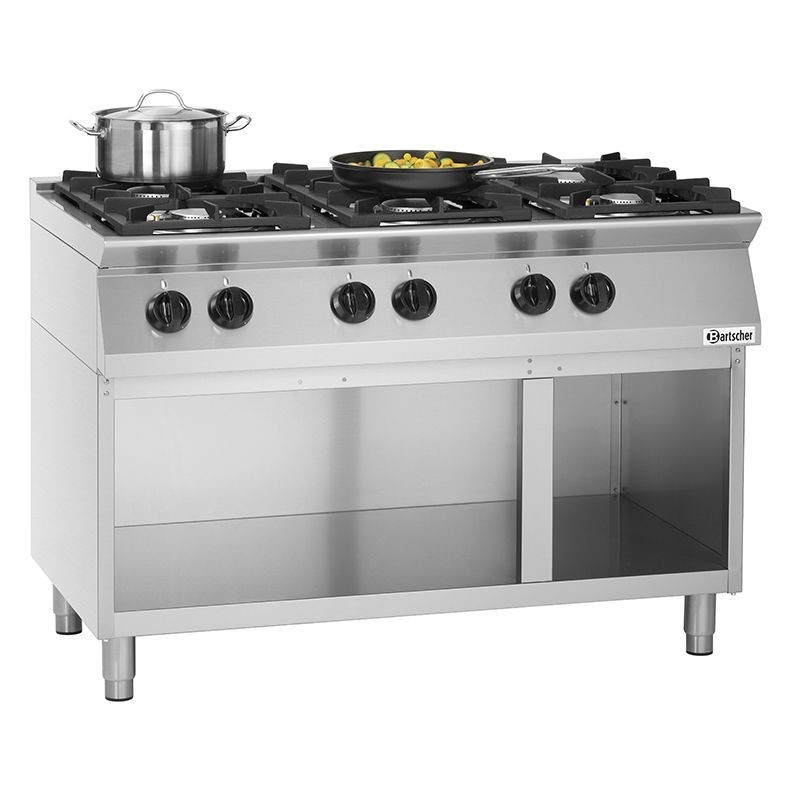 ▷Cocinas Industriales ⚡Cocina industrial a gas 6 fogones Bartscher 1582101⚡  Mejor precio!