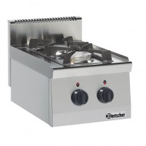 Cocina 2 fogones a gas fondo 600mm Bartscher 1317433