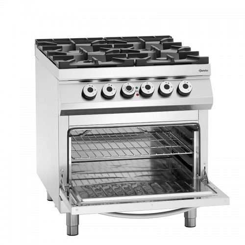 Comprar Cocina industrial 4 fogones con horno fondo 900mm Bartscher 2952271 en Pepebar