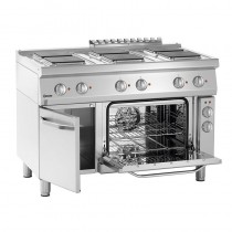 Cocina industrial eléctrica 6 placas y horno y puerta Bartscher 286347 - Pepebar Cocina industrial eléctrica 6 placas y horno y puerta Bartscher 286347 - Catálogo Cocinas industriales con horno