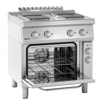 Cocina industrial eléctrica 4 fuegos con horno ancho 800mm Bartscher 286326 - Pepebar Cocina industrial eléctrica 4 fuegos con horno ancho 800mm Bartscher 286326 - Catálogo Cocinas industriales con horno