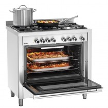 Cocina de gas industrial de 5 fuegos con horno eléctrico Bartscher 1519811 - Pepebar Cocina de gas industrial de 5 fuegos con horno eléctrico Bartscher 1519811 - Catálogo Cocinas industriales con horno