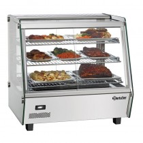 Mostrador caliente 4 lados de cristal 3 estantes Bartscher 305055