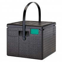 Portapizzas con correa negra de Polipropileno 41 x 41 x 33,9 cm Cam GoBox EPPZ35265BST Cambro