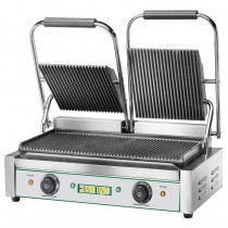 Grill hierro fundido placa acanalada doble nervio EasyLine Fimar EG03