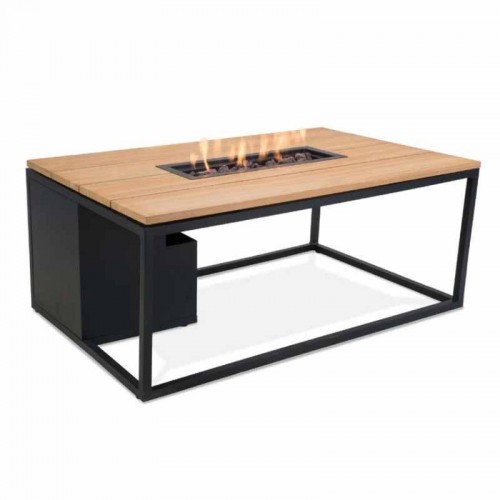 Mesa fuego de jardín Cosiloft 120 negro y teka Butsir COSI0014 Comprar Mesa fuego de jardín Cosiloft 120 negro y teka Butsir COSI0014 en Pepebar