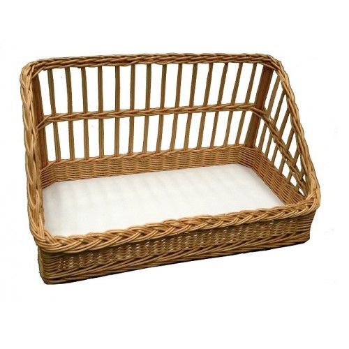 Comprar Panera rectangular de mimbre natural laterales rectos PANMIMBRENAT106 en Pepebar