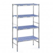 Estanterías modulares 4 unidades aluminio anodizado Tournus 500x690mm GM612