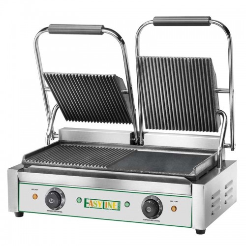 Comprar Grill hierro fundido placa acanalada y lisa doble placa EasyLine Fimar EG03M en Pepebar