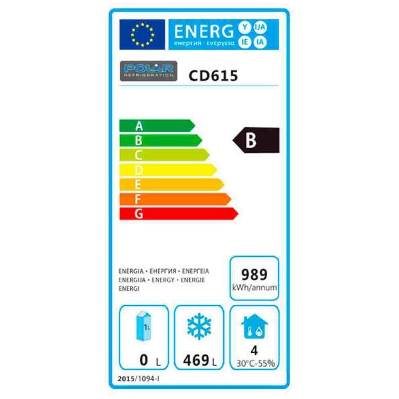Comprar Congelador industrial vertical 1890 mm de alto Polar CD615 en Pepebar