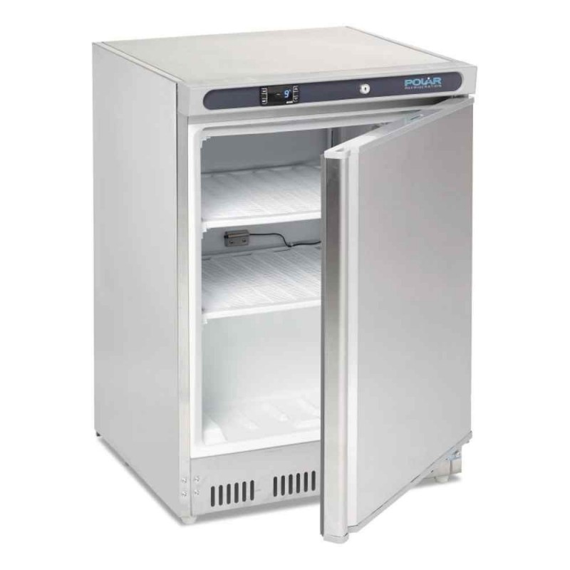 Comprar Congelador industrial bajo mostrador acero inox 855 mm de alto Polar CD081 en Pepebar
