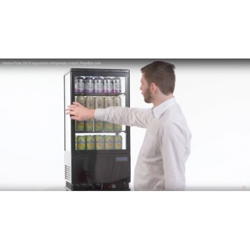 Comprar Vitrina expositora refrigerada Vertical blanca Polar 70 litros G619 en Pepebar