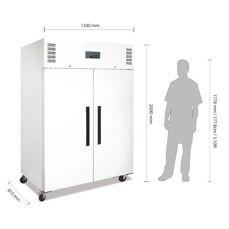 Comprar Armario Refrigerador Gastronorm doble puerta blanco 1200 litros Polar CC663 en Pepebar