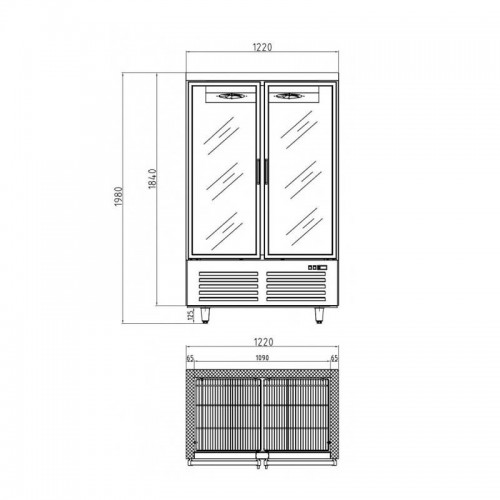 Armario refrigerado expositor serie G/N 2 puertas SG-1400 Comprar Armario refrigerado expositor serie G/N 2 puertas SG-1400 en Pepebar