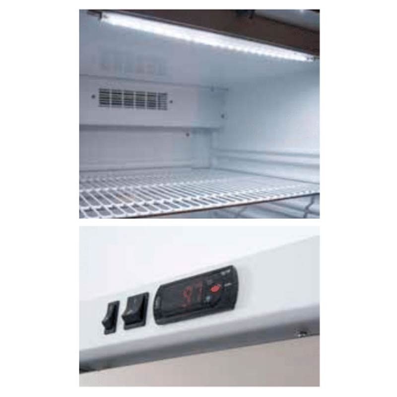 Comprar Nevera armario expositor con puerta de cristal 600 litros MAR600PVBL en Pepebar