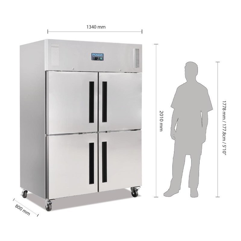 Armario frigorífico cuatro puertas 1200 litros CW195 Comprar Armario frigorífico cuatro puertas 1200 litros CW195 en Pepebar
