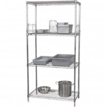 Estantería de varilla modular 4 niveles 1220 x 460mm Vogue L928 - Pepebar Estantería de varilla modular 4 niveles 1220 x 460mm Vogue L928