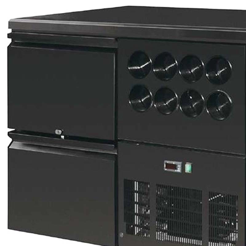 Comprar Botellero bajo mostrador frigorífico 4 cajones y cava vinos 8 botellas GL457 en Pepebar