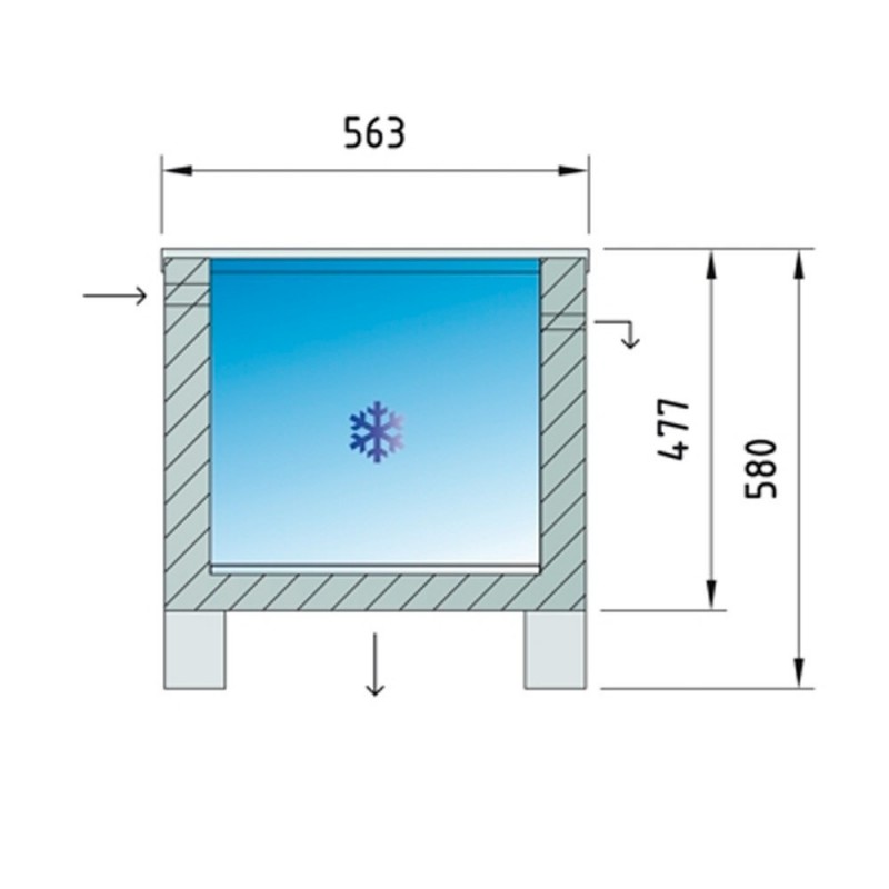 Comprar Enfriador de agua Industrial horizontal 100 litros EAP100H en Pepebar