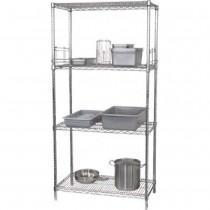 Estantería ajustable de cinc galvanizado 4 niveles 1220 x 610mm Vogue U257