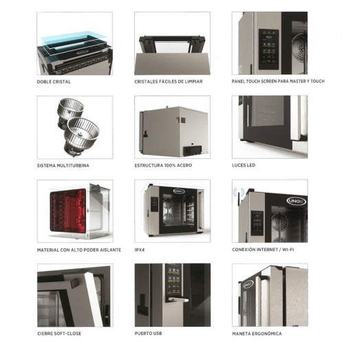 Comprar Horno Industrial Bakerlux Shop Pro Stefania Led 3 bandejas 460x330 mm XEFR-03HS-ELDV Unox en Pepebar