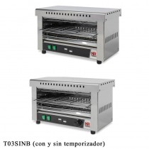 Tostador blindado acero inoxidable con y sin temporizador distintos anchos - Pepebar Tostador blindado acero inoxidable con y sin temporizador distintos anchos - Catálogo Tostadoras Industriales de pan