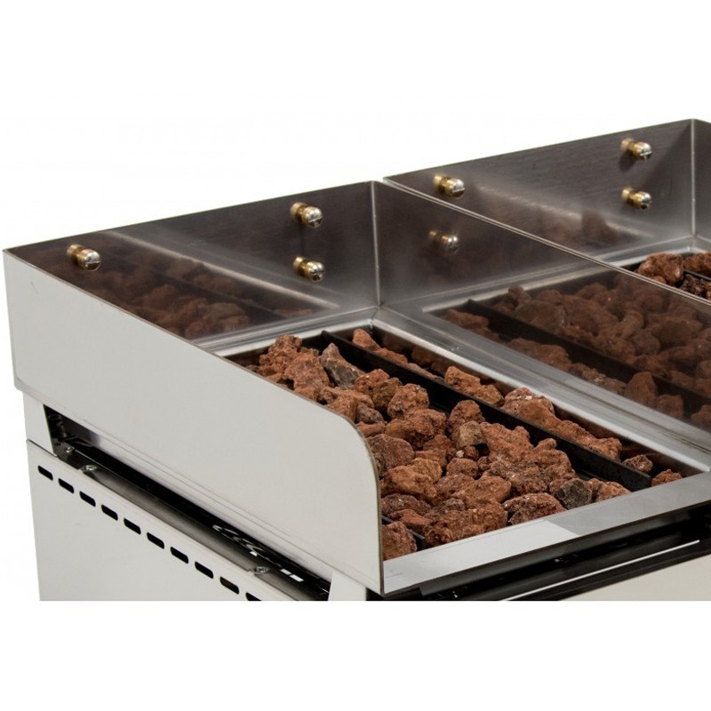 Parrilla vasca a gas piedra volcánica con separación 2 parrillas 3535VAS Comprar Parrilla vasca a gas piedra volcánica con separación 2 parrillas 3535VAS en Pepebar