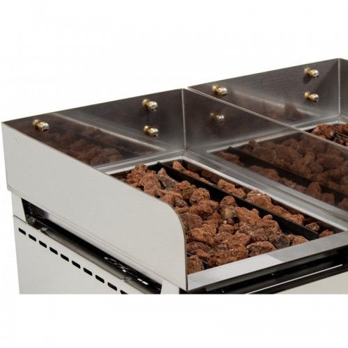 Parrilla vasca a gas piedra volcánica con separación 2 parrillas 3535VAS Comprar Parrilla vasca a gas piedra volcánica con separación 2 parrillas 3535VAS en Pepebar