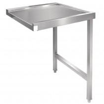 Mesa acero inoxidable derecha para lavavajillas de cúpula 600mm GJ534