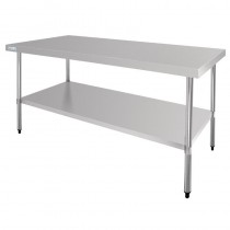 Mesa ancha para cocina en acero inoxidable 1800 Vogue GL279 - Pepebar Mesa ancha para cocina en acero inoxidable 1800 Vogue GL279