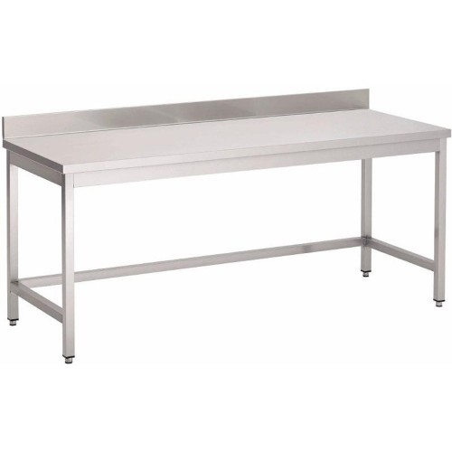 Comprar Mesa de acero inoxidable Gastro-M sin estante con peto 1400x700x850mm GN117 en Pepebar