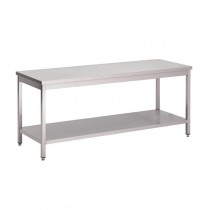 Mesa de acero inoxidable Gastro-M con estante 1400x700x850mm GN125