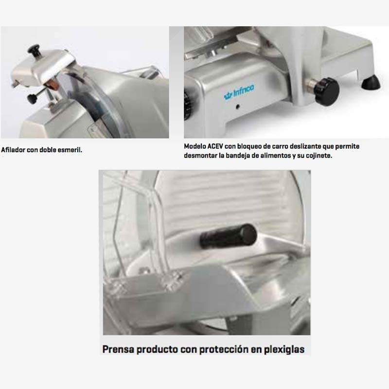 Comprar Cortadora de fiambres diámetro 250mm Infrico C250S en Pepebar