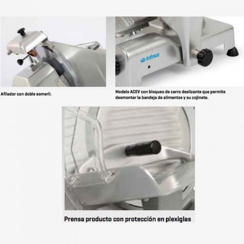 Comprar Cortadora de fiambres diámetro 250mm Infrico C250S en Pepebar