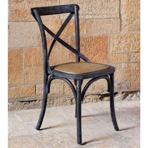 Comprar Sillas de madera Bolero con respaldo negro lavado GG654 2 unidades en Pepebar