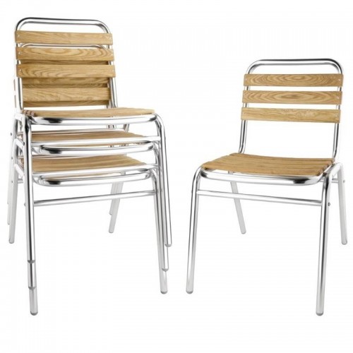 Comprar Silla de aluminio y fresno Bolero GK997 4 unidades en Pepebar