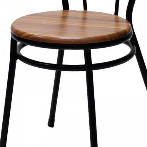 Comprar Silla Bistrot hierro nogal Hobeto SC23077C en Pepebar