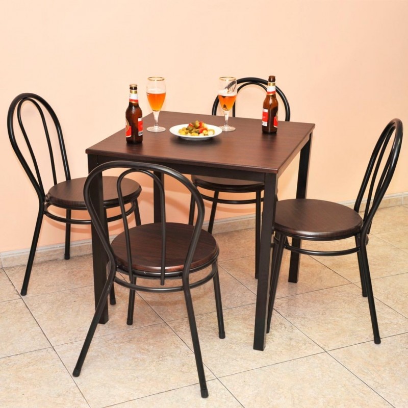 Comprar Silla Bistrot wengue marrón oscuro Hobeto MV14090B en Pepebar