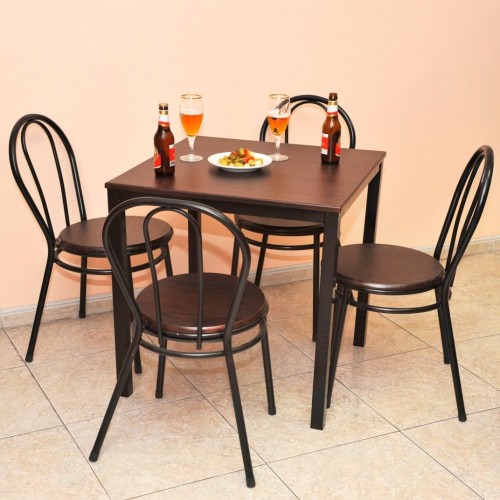 Comprar Silla Bistrot wengue marrón oscuro Hobeto MV14090B en Pepebar