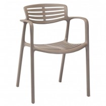 Silla Toledo de polipropileno con brazos apilable - Pepebar Silla Toledo de polipropileno con brazos apilable