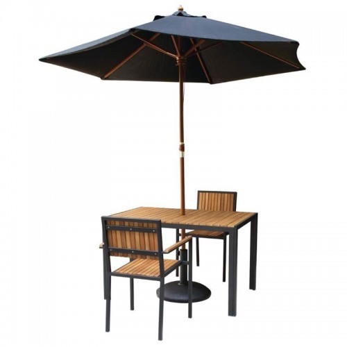 Comprar Silla Bolero de madera acacia con brazos y marco de acero (4 uds.) en Pepebar