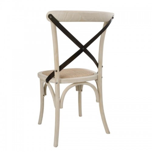Comprar Silla de madera Bolero con respaldo en cruz color arena DR306 2 unidades en Pepebar