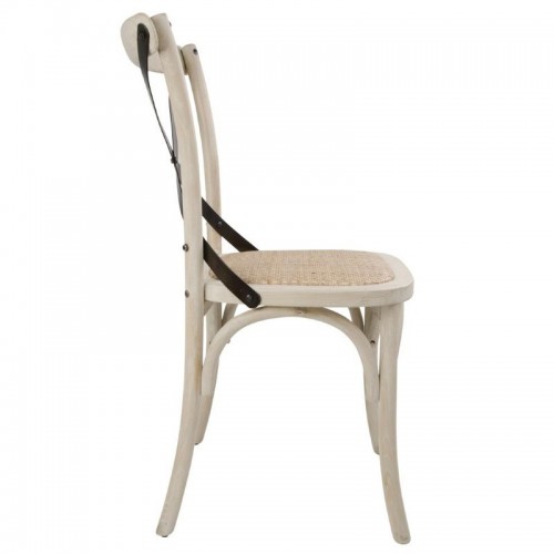 Comprar Silla de madera Bolero con respaldo en cruz color arena DR306 2 unidades en Pepebar