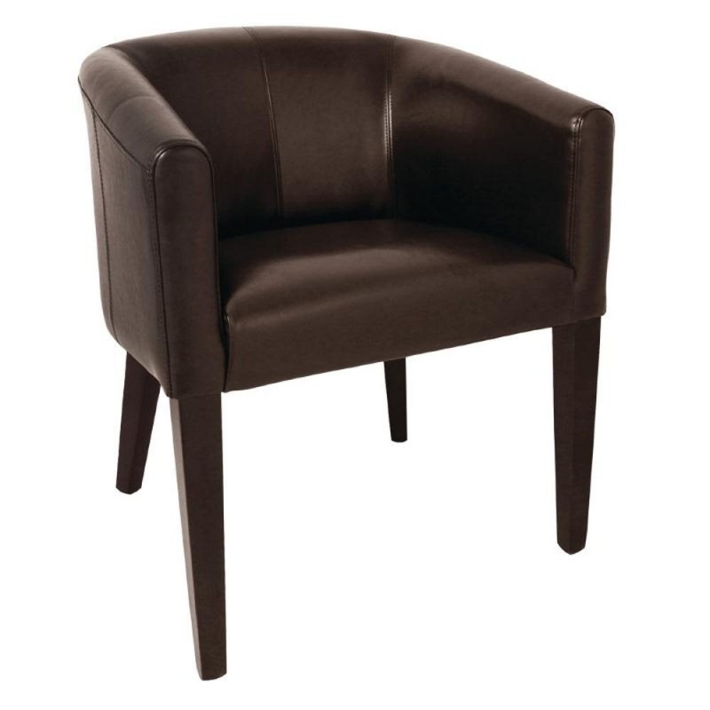 Comprar Sillón imitación piel  color marrón oscuro PU Bolero CE593 en Pepebar