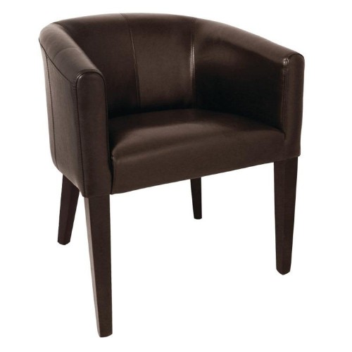 Comprar Sillón imitación piel  color marrón oscuro PU Bolero CE593 en Pepebar