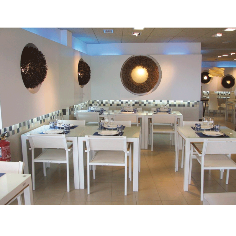 Comprar Sillón para exterior aluminio blanco Shio 4 unidades SSHIO5 en Pepebar